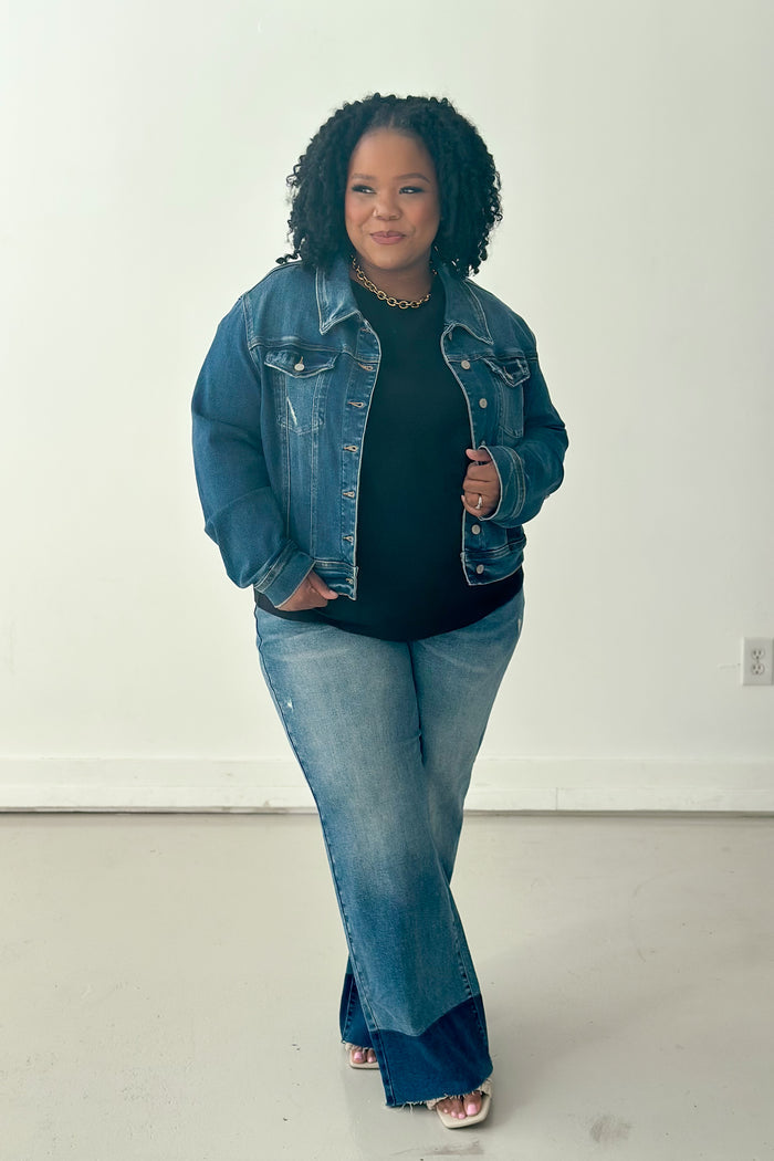 A Little Distressed Jean Jacket