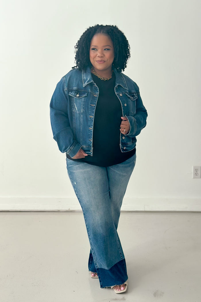 A Little Distressed Jean Jacket