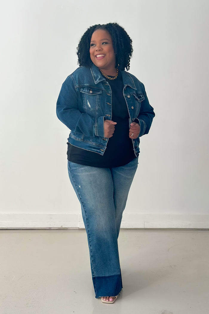 A Little Distressed Jean Jacket