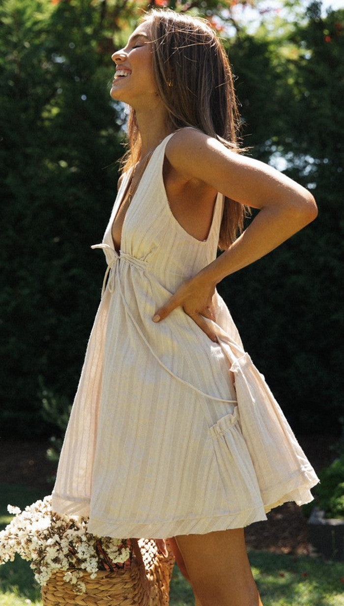 Alfie Mini Dress - Apricot