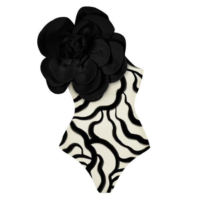 Amanda Slit Skirt Set - Black/White