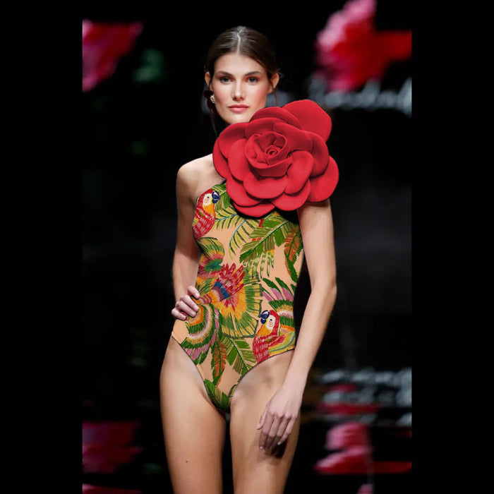 Amanda Swimsuit - Red Printed