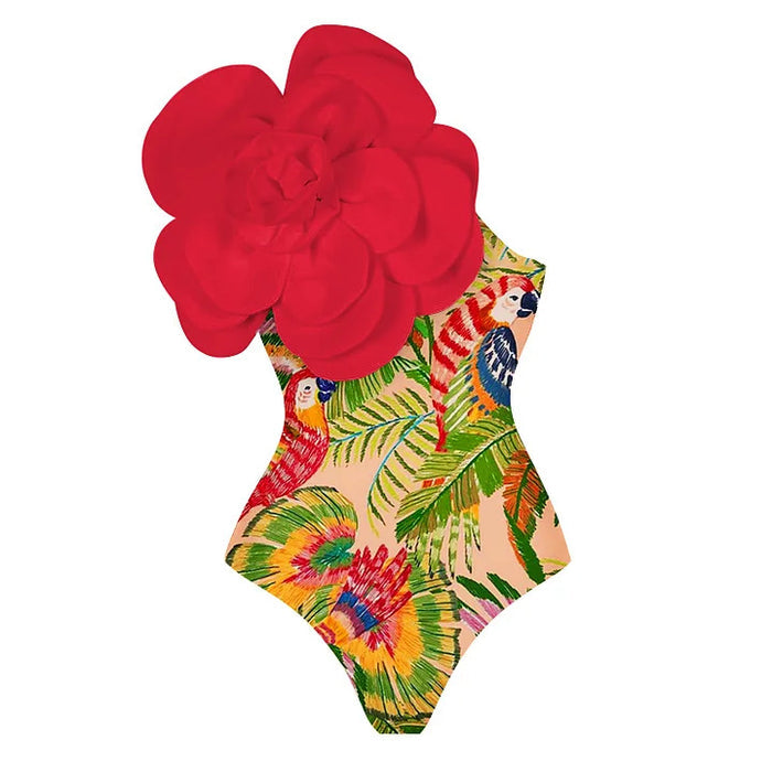 Amanda Swimsuit - Red Printed
