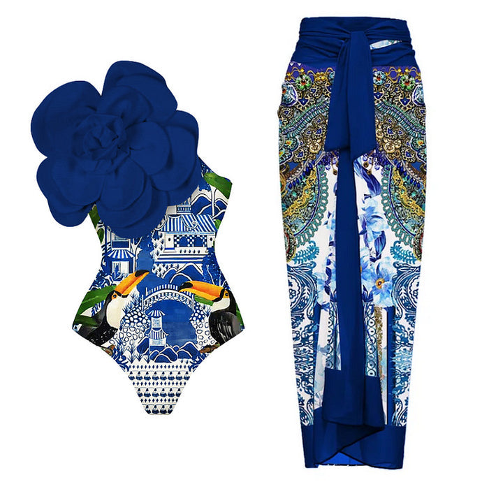 Amanda Swimsuit Set - Navy Blue