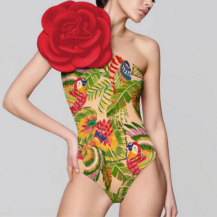 Amanda Swimsuit Set - Red Printed