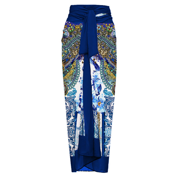 Amanda Wrap Skirt - Navy Blue