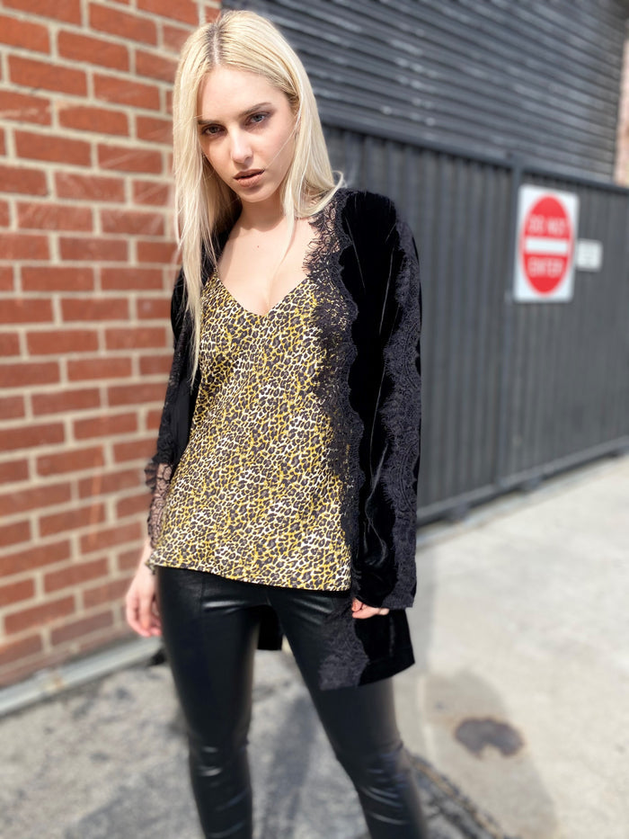 Ava Leopard Cami Fall Camel - Only One Left!