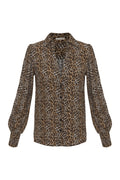 Ava Leopard Glam Shirt Fall Camel