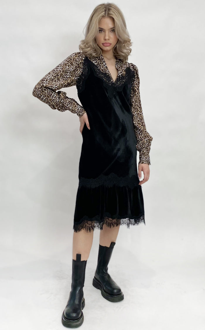Ava Leopard Glam Shirt Fall Camel