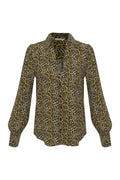 Ava Leopard Glam Shirt Olive Oil