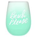 Beach Please Wine Glass