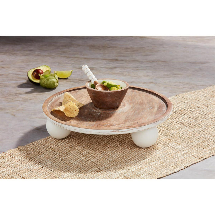 Beaded Pedestal Chip & Dip