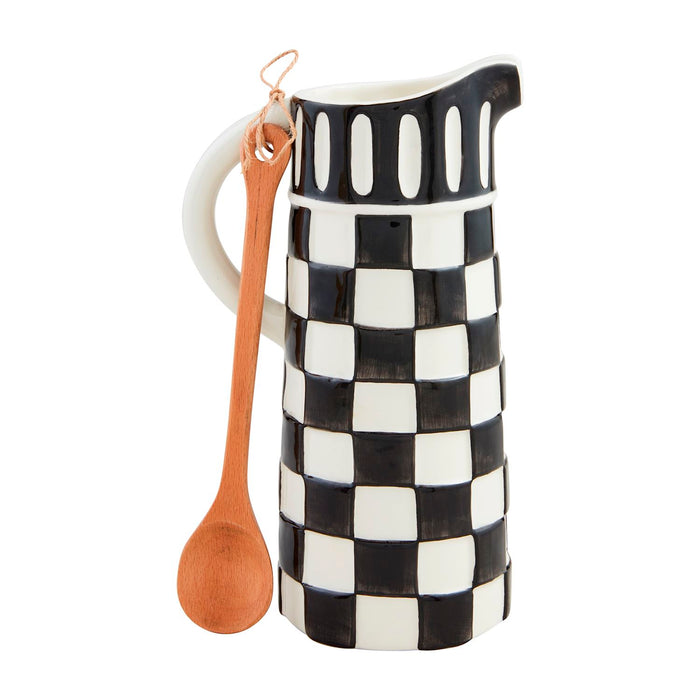 Bistro Checkered Pitcher Set
