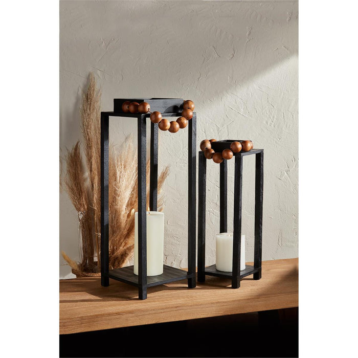 Black Beaded Lantern Set