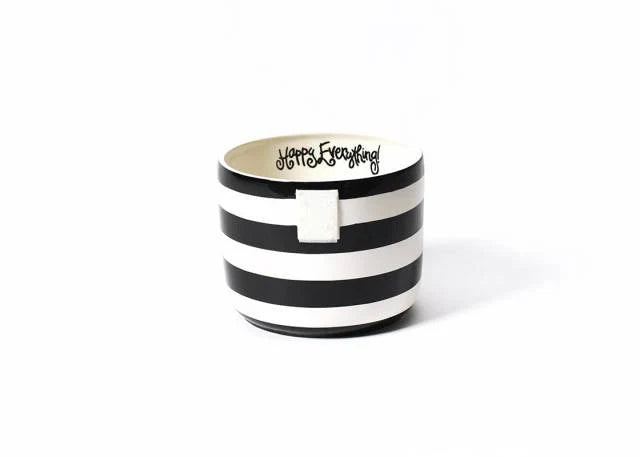 Black Stripe Happy Everything Mini Bowl