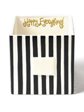 Black Stripe Mini Nesting Cube - Medium