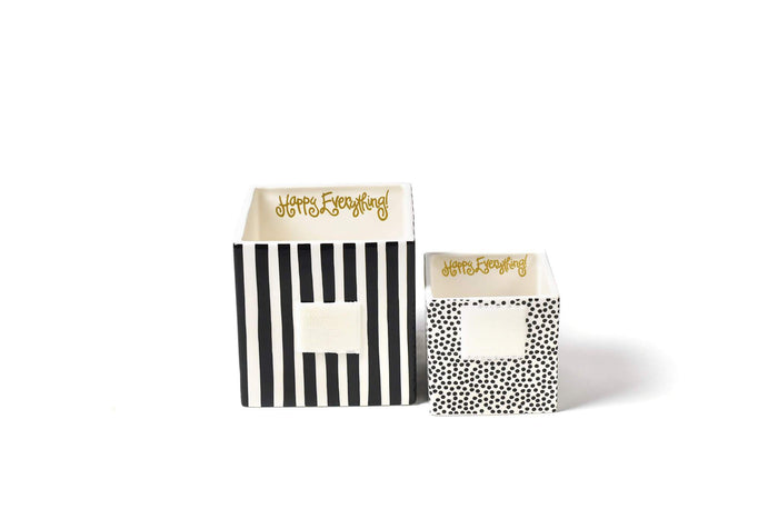 Black Stripe Mini Nesting Cube - Medium