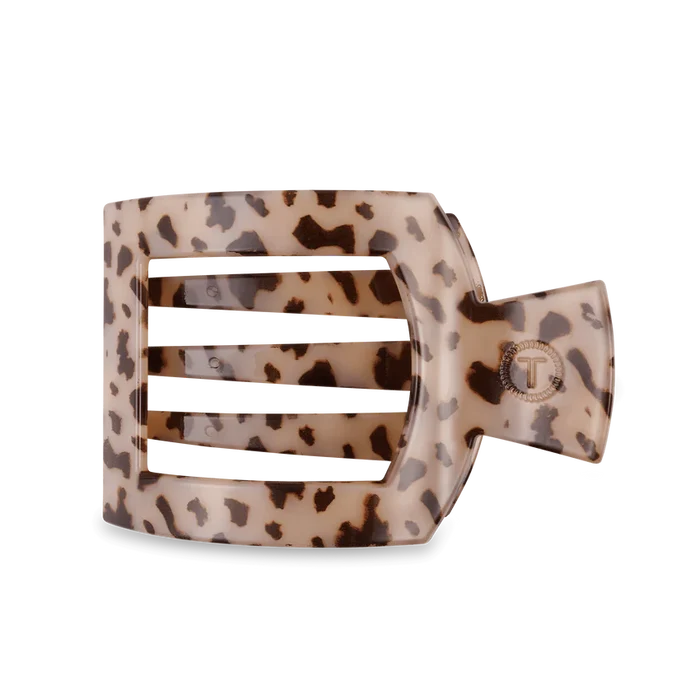Blonde Tortoise Medium Flat Square Clip