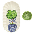 Blue Willow Topiary Tray & Dip Set