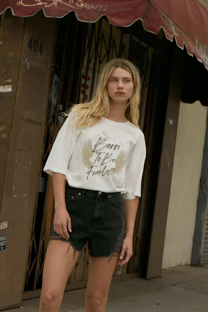 Born to be Fearless Oversize Graphic Tee - ShopPromesa