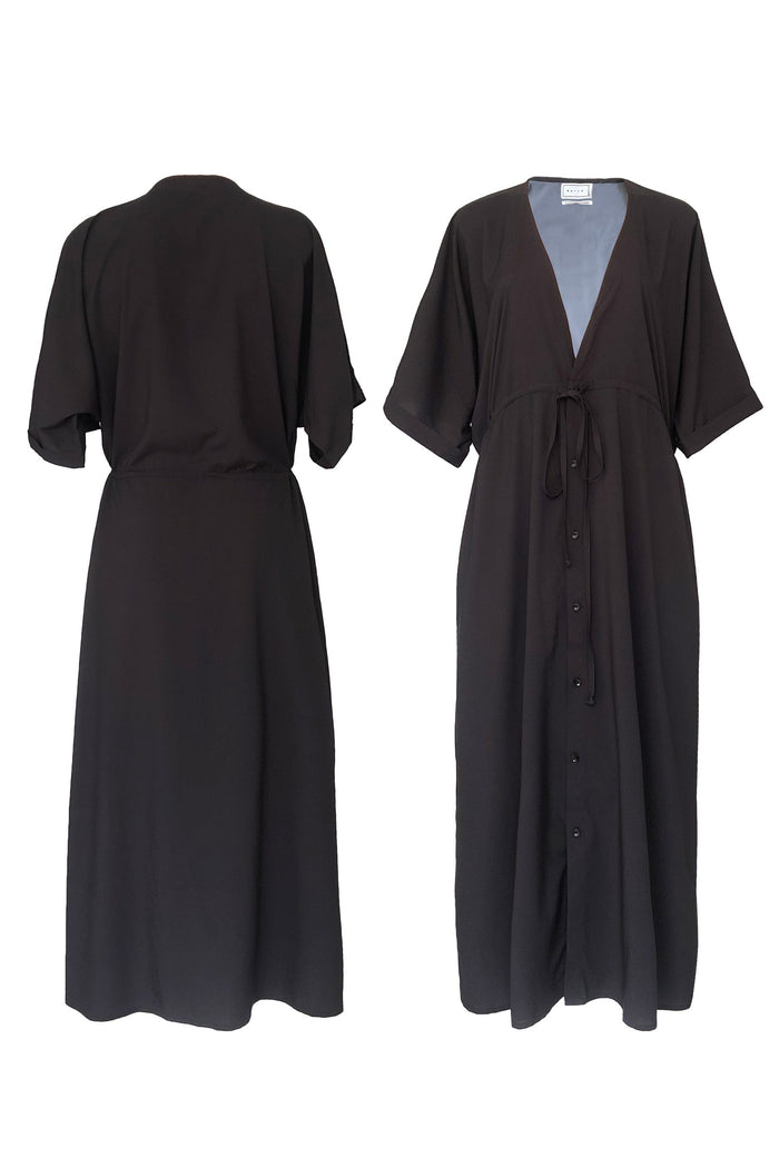 Cecile Kaftan Dress - Black