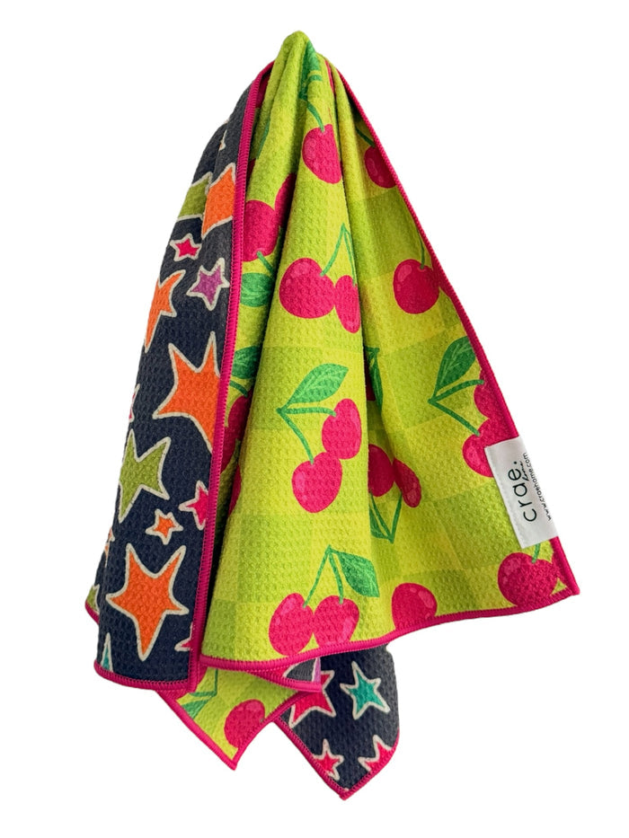 Cherry Burst Reversible Hand Towel