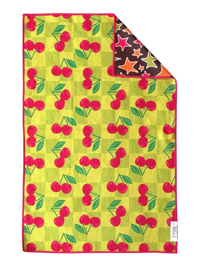 Cherry Burst Reversible Hand Towel