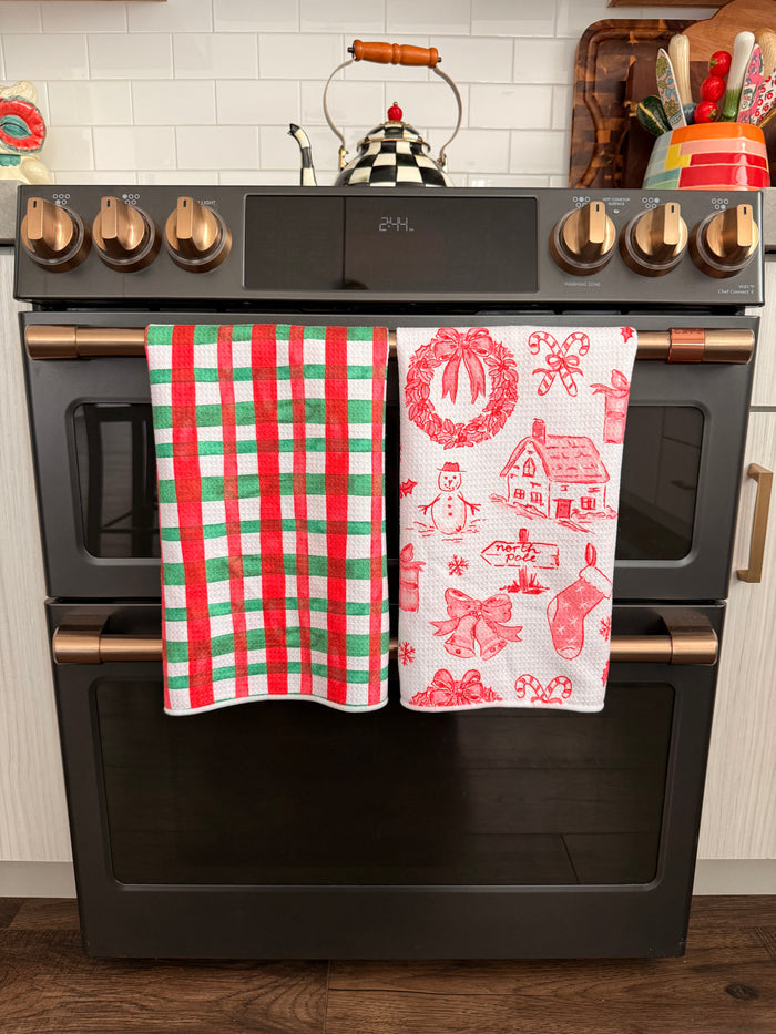 Christmas Sketch: Double-Sided Hand Towel