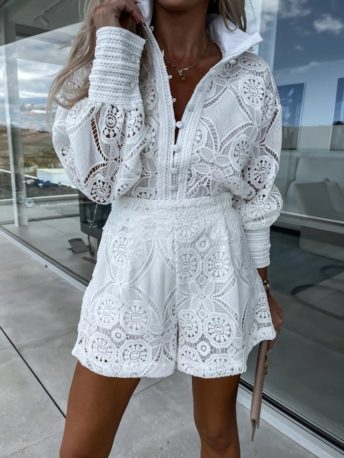 Classic Summer Co-ord  Set - White