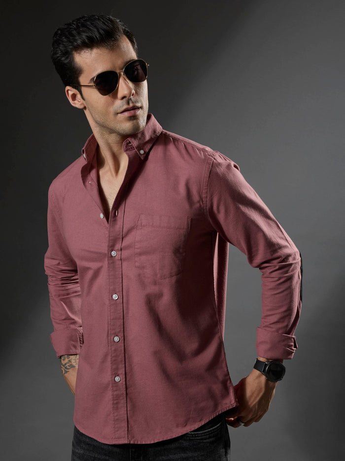 men's dusty rose Turkish fit cotton shirt with breast pockets and elbow patches
men's shirt latest collection