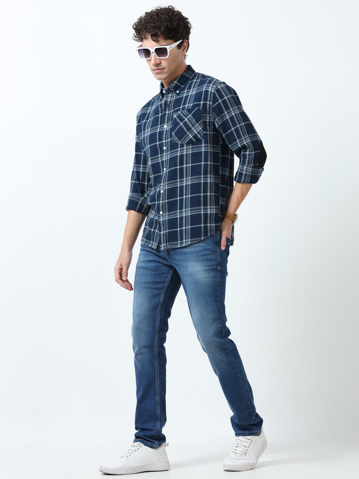 fullsleev checkered shirt in regular fit made from soft brushed fabric
fullsleeve shirts for men
regular fit shirt for men