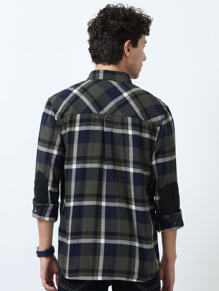 fullsleev checkered shirt in regular fit made from soft brushed fabric
fullsleeve shirts for men
regular fit shirt for men