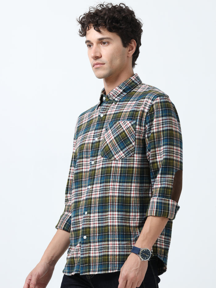 fullsleev checkered shirt in regular fit made from soft brushed fabric
fullsleeve shirts for men
regular fit shirt for men