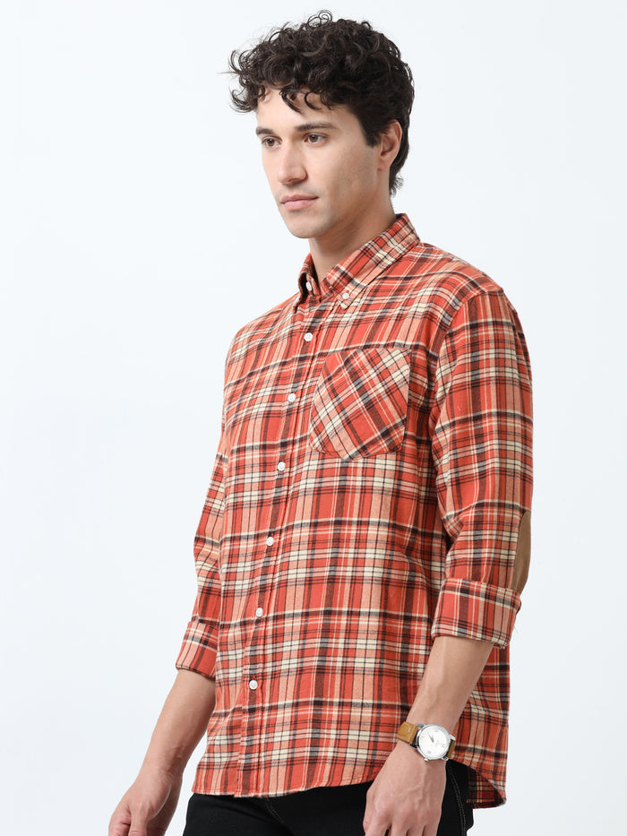 fullsleev checkered shirt in regular fit made from soft brushed fabric
fullsleeve shirts for men
regular fit shirt for men