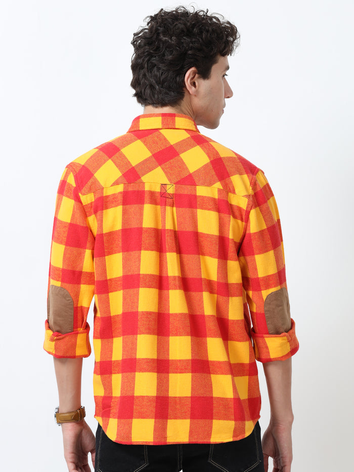 fullsleev checkered shirt in regular fit made from soft brushed fabric
fullsleeve shirts for men
regular fit shirt for men