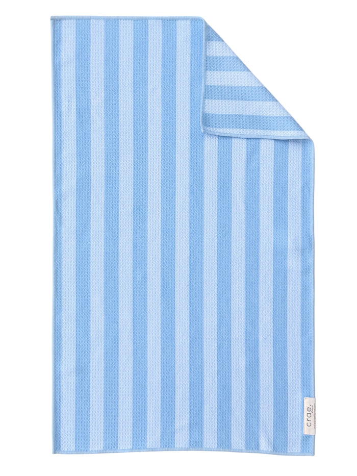 Coastal Blue Stripe: Double-Sided Hand Towel