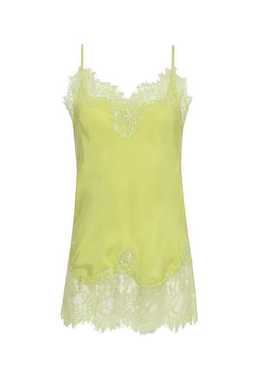 Coco Lace Silk Cami Acid Yellow