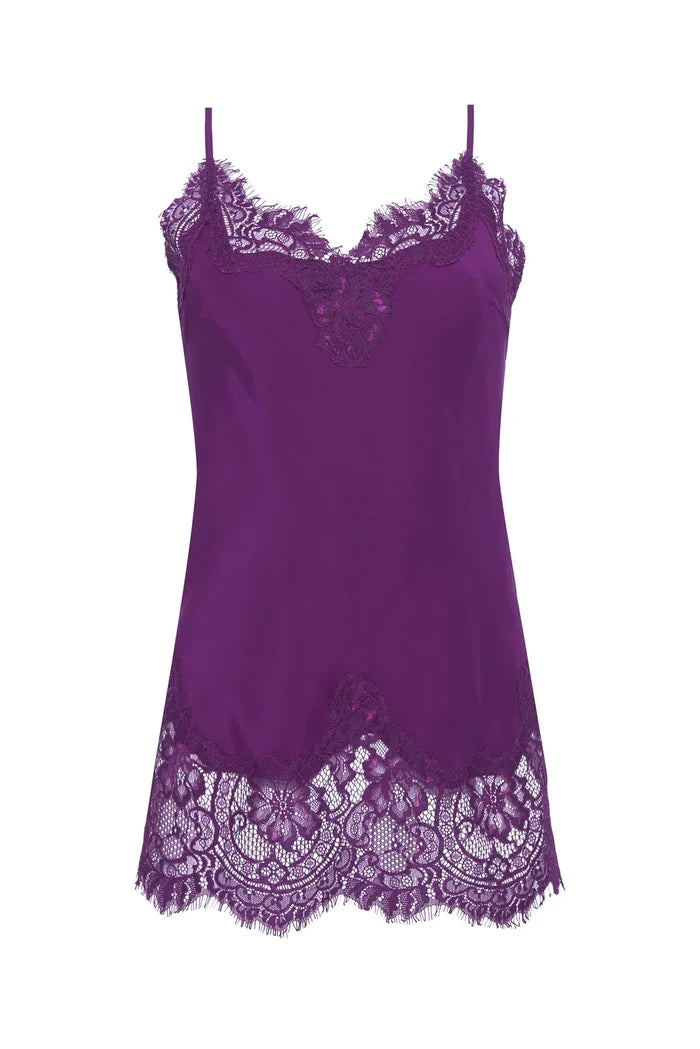 Coco Lace Silk Cami Deep Violet