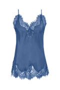 Coco Lace Silk Cami Mediterranean Blue