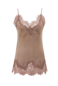 Coco Lace Silk Cami Nude Crystal