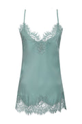 Coco Lace Silk Cami Oil Blue