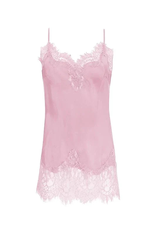 Coco Lace Silk Cami Soft Pink