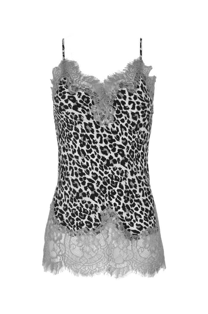 Coco Silk Print Lace Cami