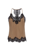 Contrast Lucy Crop Cami Camel Taupe