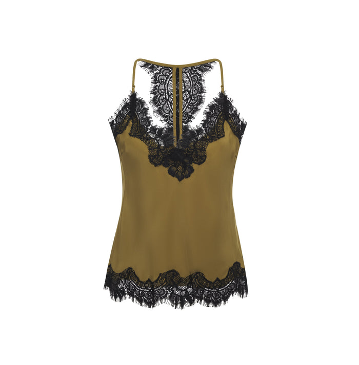 Contrast Lucy Crop Cami Chartreuse