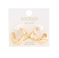 Criss Cross Gold Hoop Earring