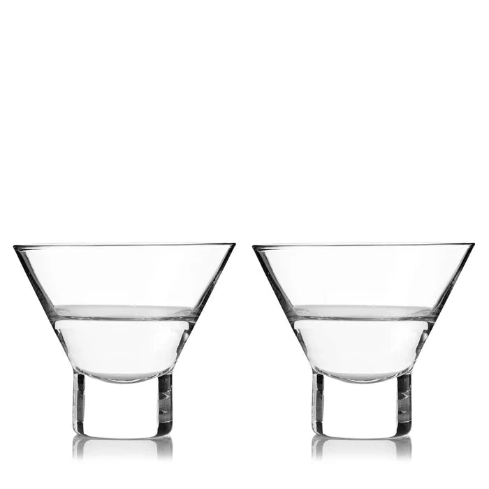 Crystal Stemless Martini Glass