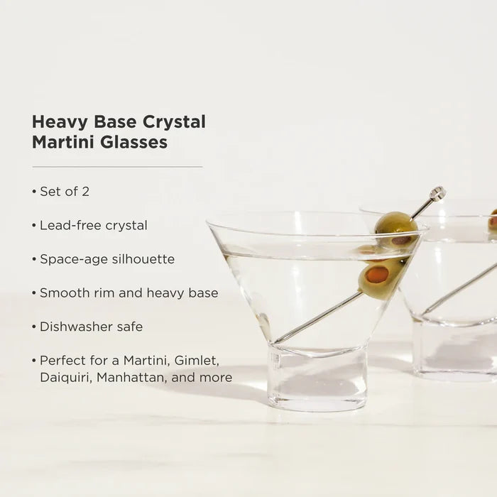 Crystal Stemless Martini Glass