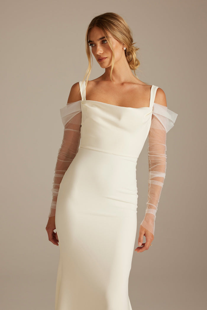 Tulle Wedding Dress Sleeves paired with Grace Wedding Dress