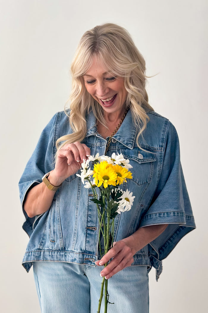 Denim Drift Poncho